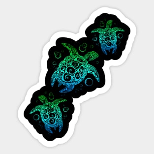 Hawaiian Honu Sea Turtles Beach Sticker